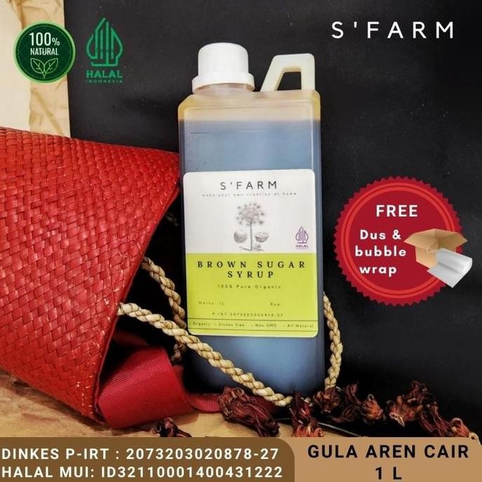 

Baru Gula Aren Cair Premium 1 Liter S'FARM - Brown Sugar Cair 100% Asli