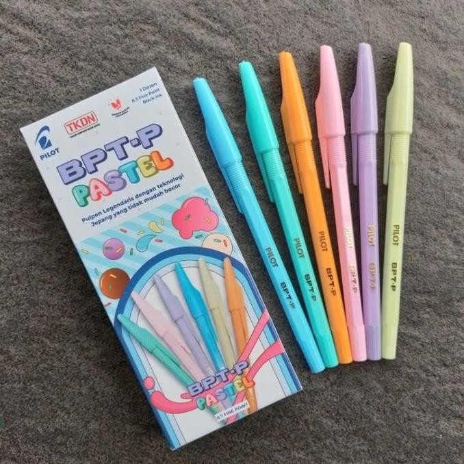 

(Dapat 1 Pak) Pulpen Bolpen Bolpoint Pilot Bpt - P / Bptp Pastel