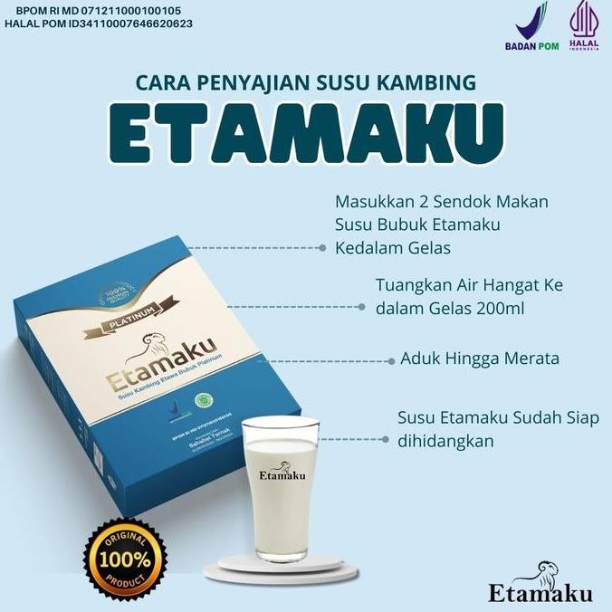 

Promo Etamaku Susu Kambing Etawa 250Gram Kebaikan Alami Dalam Setiap Tegukan