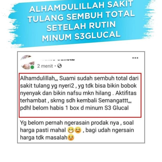 

Grosir S3Glucal S3 Glucal Free Hadiah Tulang Dan Sendi Maag Diaberes Kolestro