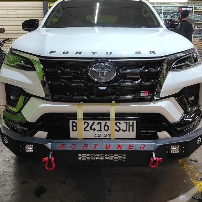 Promo Paketan tanduk depan belakang bumper guard depan mobil All new Fortuner vrz model custom COD