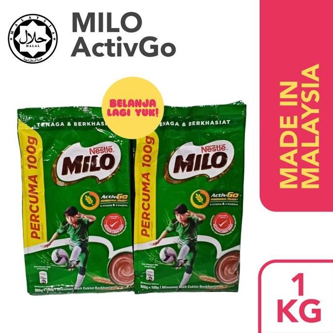 Grosir Nestle Milo Activgo Malaysia Susu Bubuk Coklat Original Malaysia Bukan Milo Singapore (1.8Kg)