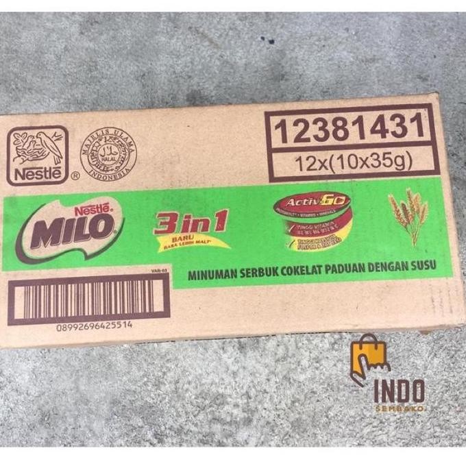 

Murah Susu Milo 3 In 1 Sachet Isi 120 X 34G / Susu Milo 3In1 Dus Karton / Susu Milo Coklat 3 In 1