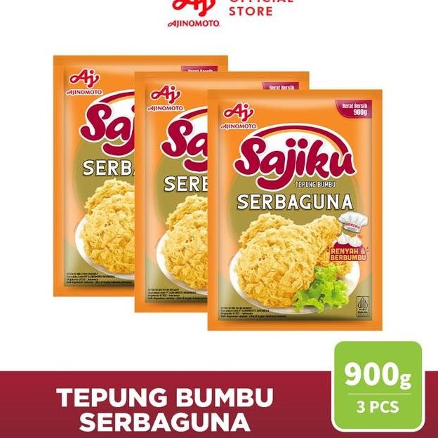 

Sajiku Tepung Bumbu Serba Guna Sachet 900G 3Pcs