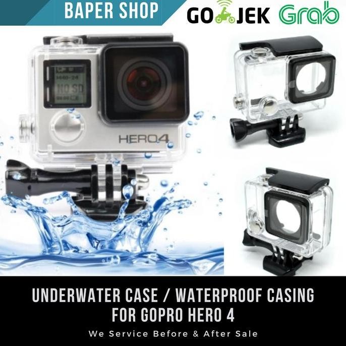 TERBARU WATERPROOF CASE GOPRO HERO 4 | CASING UNDERWATER KAMERA GOPRO HERO 4 TAHAN AIR PREMIUM