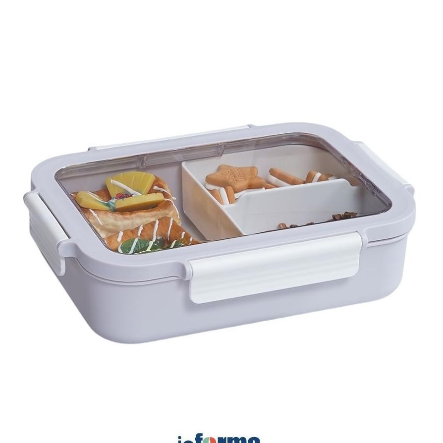 Informa Appetite 1.32 Ltr Cara Kotak Makan 3 Sekat Abuabu Lunch Box Food Grade Food Box Kotak Bekal 