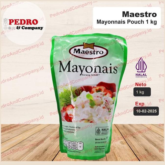 

Tersedia Maestro Mayo Light 1 Kg Pouch Saus Salad Rendah Lemak Refill