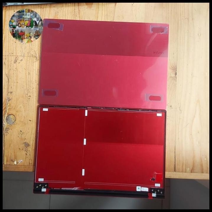 CASING COVER LCD LAPTOP INFINIX INBOOK X1 ORIGINAL merah top case