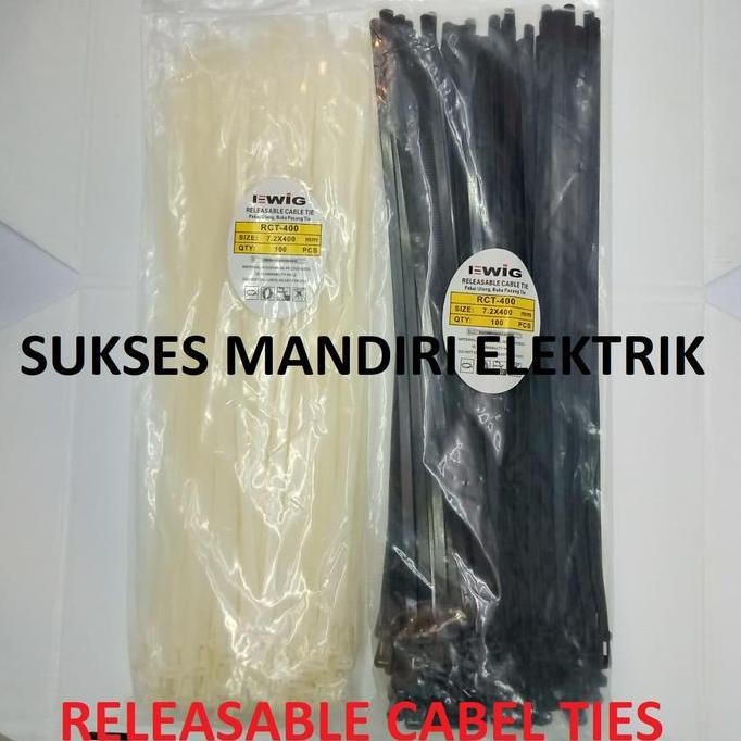

Diskon! Kabel Ties Releasable 40cm x 7.2mm Bisa Dilepas Cable Tie Buka Pasang 400mm