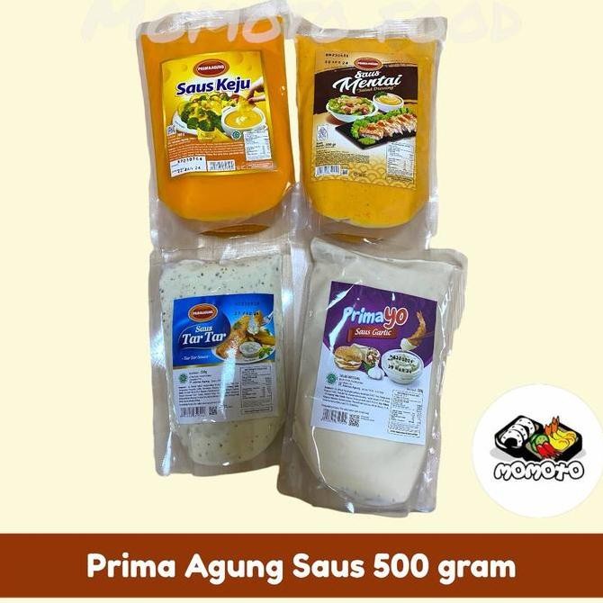 

Tersedia Prima Agung Saus Mentai Keju Tartar Garlic Mayo - Saos Instant Serbaguna