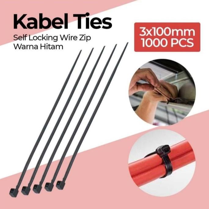 

Diskon! Cable Ties 10cm & 15cm isi 1000pcs | Paket Kabel Ties Mini Banyak Warna