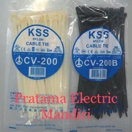 

Diskon! Cable Tie Nylon KSS CV-200 3.6mm x 200mm Hitam Putih Isi 100pcs
