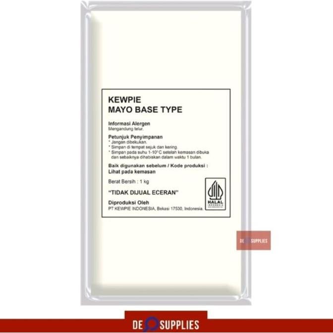 

Tersedia Kewpie Mayo Base Type 1kg - Saus Mayonais Plain Dasar Halal