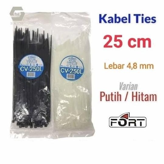 

Diskon! Cable Ties FORT CV-250L 25cm x 4.8mm - Kabel Tis Isi 100pcs Original