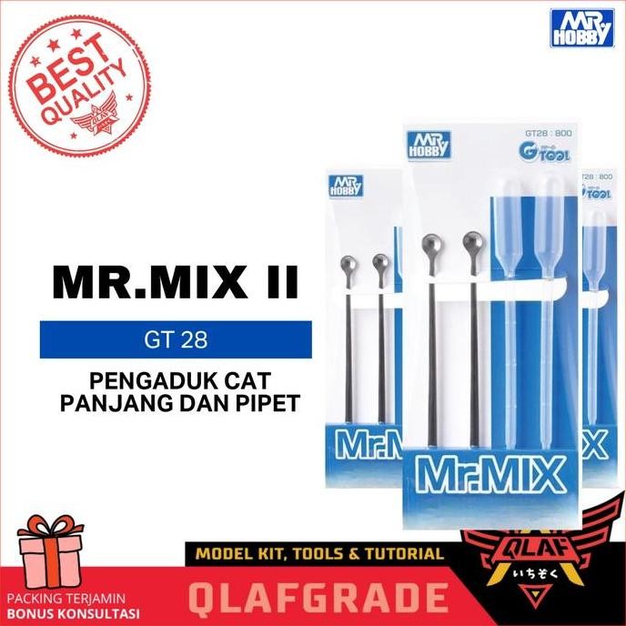

BEBAS ONGKIR - Pengaduk cat panjang dan pipet Mr Mix 2 GT28 airbrush mr color akrilik