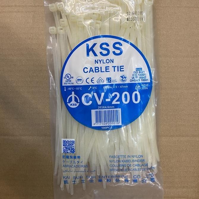

Diskon! Cable Ties 20cm x 4.6mm - Kabel Ties Nylon Kuat Serbaguna