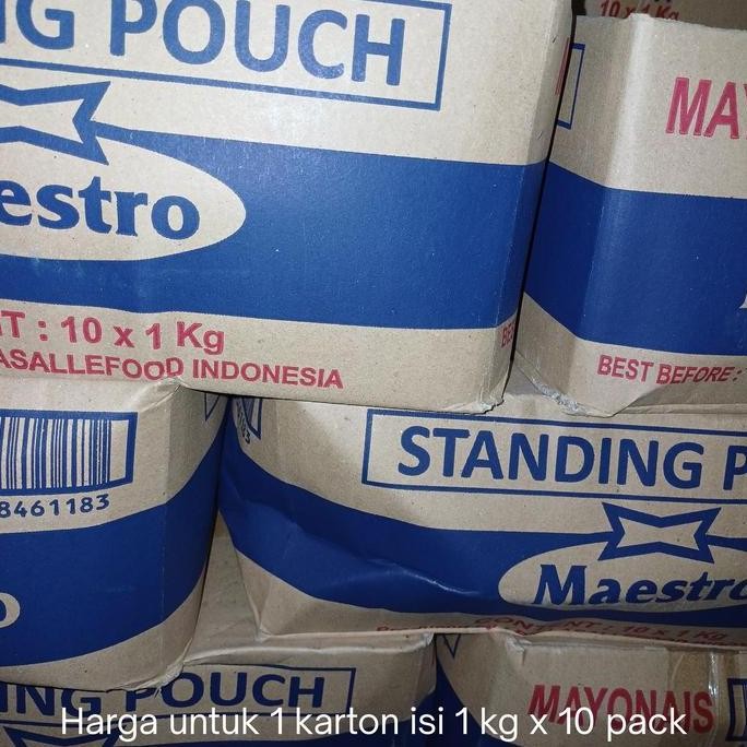 

Tersedia Maestro Mayonaise 1kg x 10 Pack Karton Saus Mayo Ekonomis