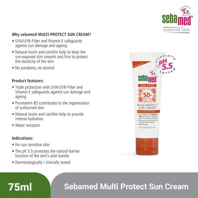 Sebamed Sun Cream Spf 50 / Sunblock 75Ml / Krim Tabir Surya 75 Ml