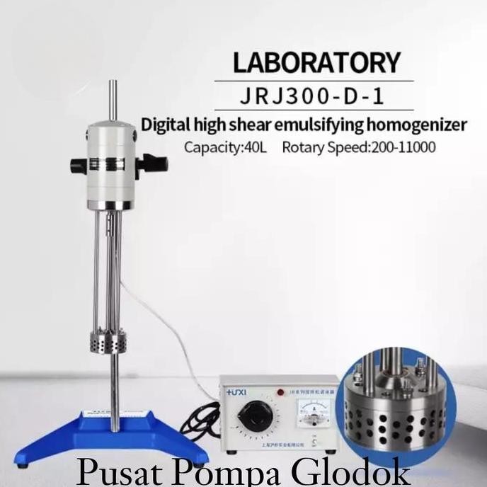 

JRJ300-L SOLID LIQUID POWDER HOMOGENIZER EMULSIFICATION HIGH-SPEED 40L ORIGINAL DAN TERPERCAYA