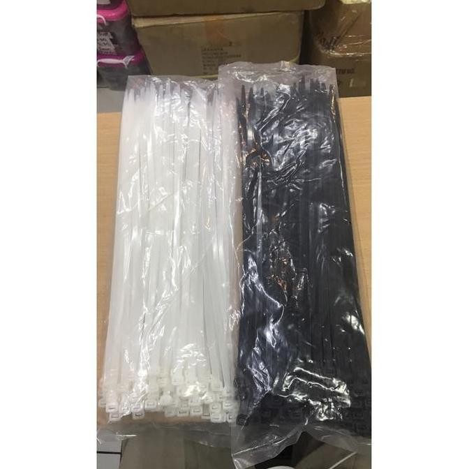 

Diskon! Cable Ties 40cm x 7.6mm Hitam/Putih - Kabel Tis Heavy Duty UL Standard