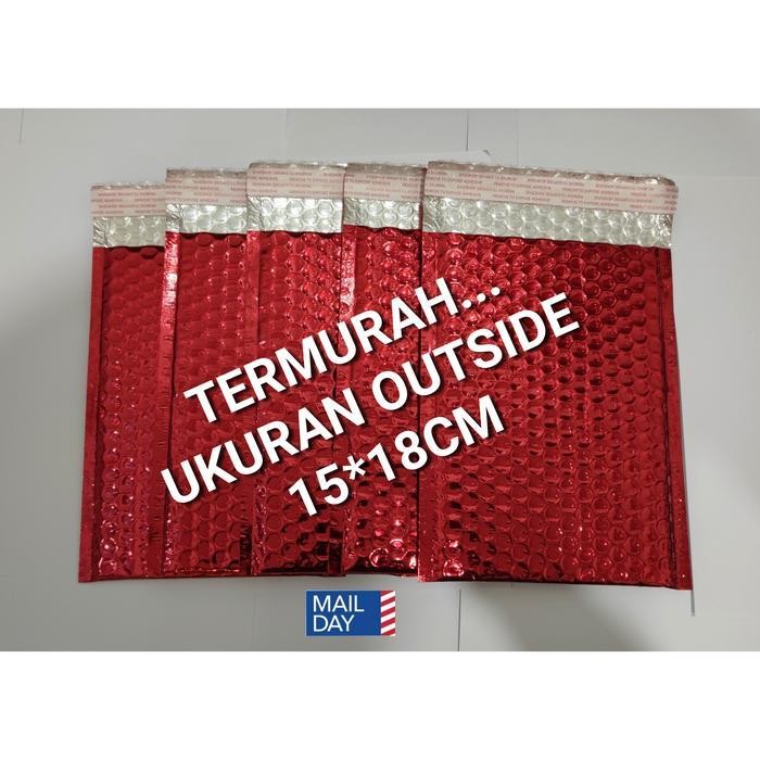 

LFM Bubble Envelope Amplop Wrap Red / Merah (MAILDAY) uk luar 15*18 cm