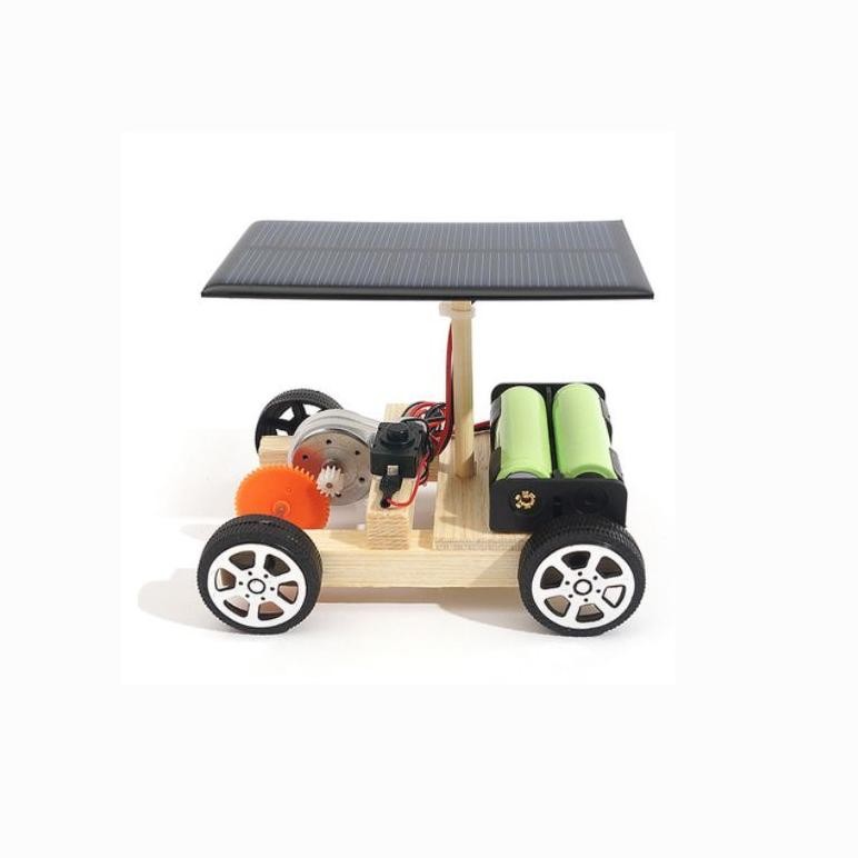 gha-65 Ok75 Mainan Mobil Kayu Tenaga Surya DIY Puzzle Rakitan Mobil Kayu Tenaga Surya Untuk Edukasi 