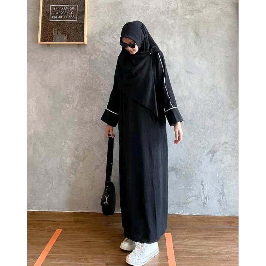 (Allthebest) ABAYA TOP 1 PALING BEST SELLER-ABAYA PITA BADAN-abaya hitam-abaya remaja aesthetic-abay