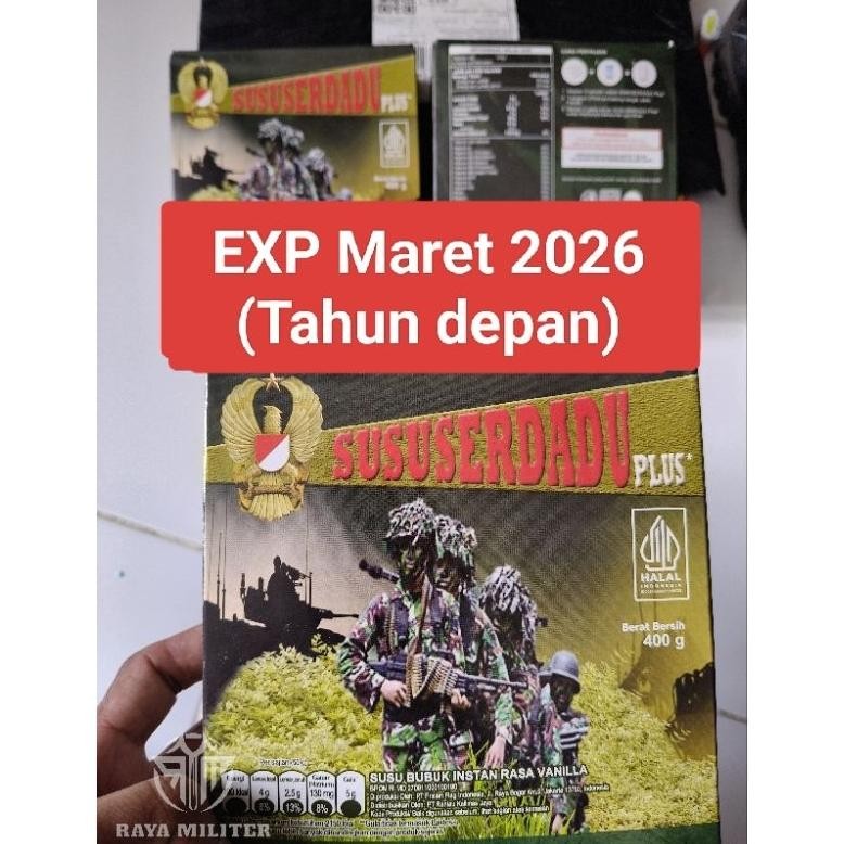 

Susu Serdadu / Ransum Susu Serdadu Exp Maret 2026 ( Tahun Depan) Terbaru