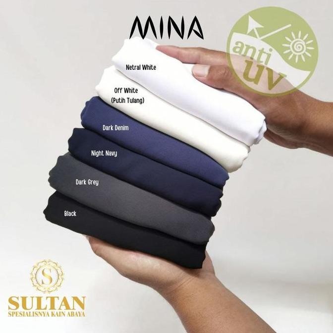(Allthebest) Kain Sultan polos mina anti uv bahan gamis abaya