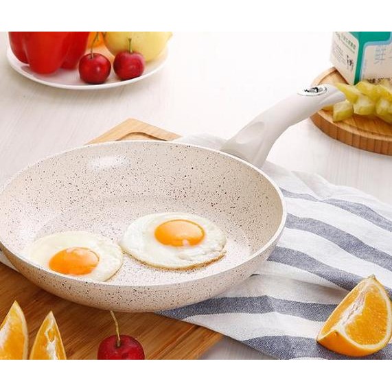 Teflon Keramik Wajan Ful Keramik Teflon Frying Pan Ceramic Marble 24Cm