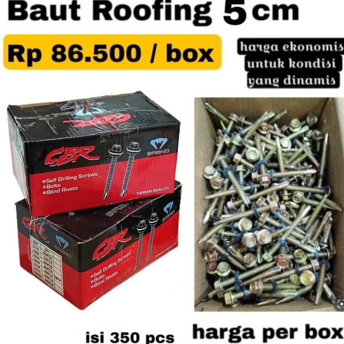 SEKRUP ROOFING 5 CM / ROOFING EKONOMIS 5 CM (HARGA PER DUS) ORIGINAL DAN TERPERCAYA