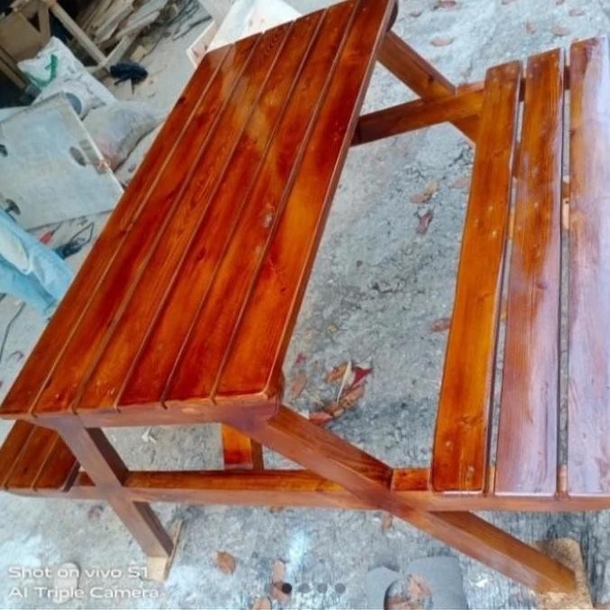 Meja Taman Meja Santai Kayu Jati Belanda