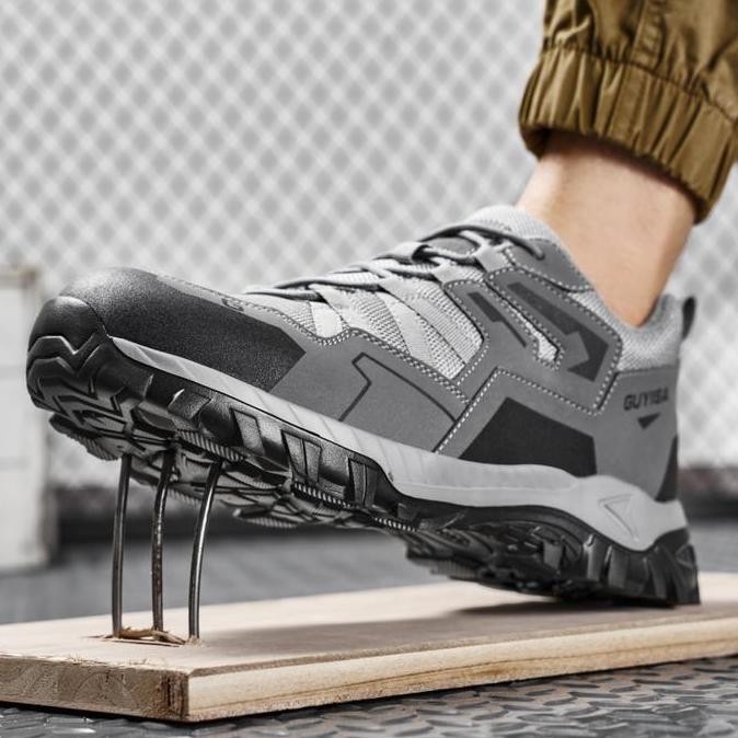 Alfathi Sepatu Safety Sneakers Ori By Guyisa Metal Grey New Stok