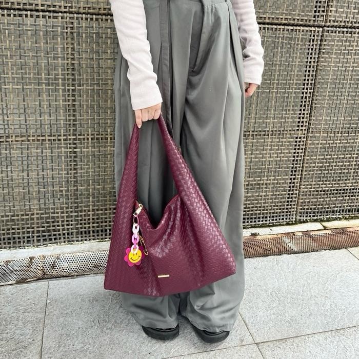 Ft Tweelyforbag - Grace Totebag  - Tas Totebag Wanita - Kulit Sintetis Anyam