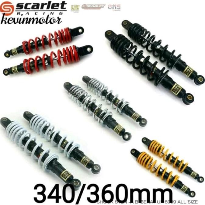 Promo 8999/280/340/360 MM ORIGINAL SCARLET 8999 SHOCKBREAKER SHOCK ABSORBER BLKG YMH HONDA SUZUKI JU