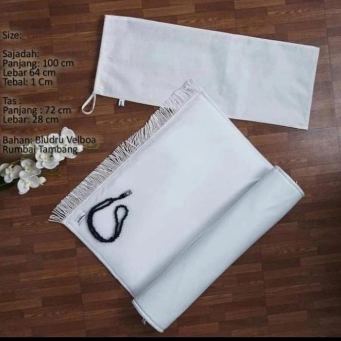 (Allthebest) SAJADAH PUTIH TEBAL PREMIUM Sajadah ini putih polos tanpa gambar apa