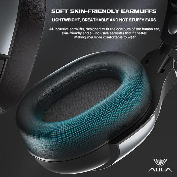 (Expert) Headset Gaming AULA S503 USB Streamer Light RGB Running Headset