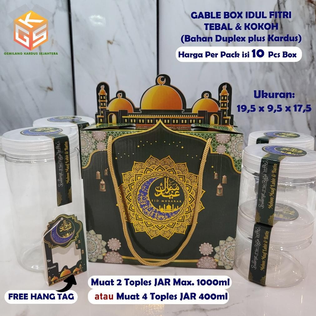 

10PCS Box Hampers IDUL FITRI Ukuran 2 Jar Ukuran 4 Jar 400ml Box IFUL FITRI Gable Box IDUL FITRI aSt