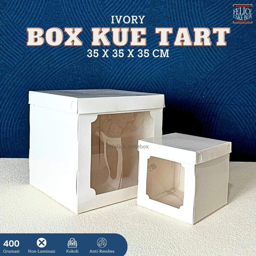 

BOX IVORY MIKA KUE TART 35X35X35 CM / DUS IVORY MIKA TINGGI / BOX KUE ULANG TAHUN MIKA PUTIH POLOS / BOX KUE TINGGI POLOS KOKOH MURAH / DUS KUE MIKA TINGGI aSt