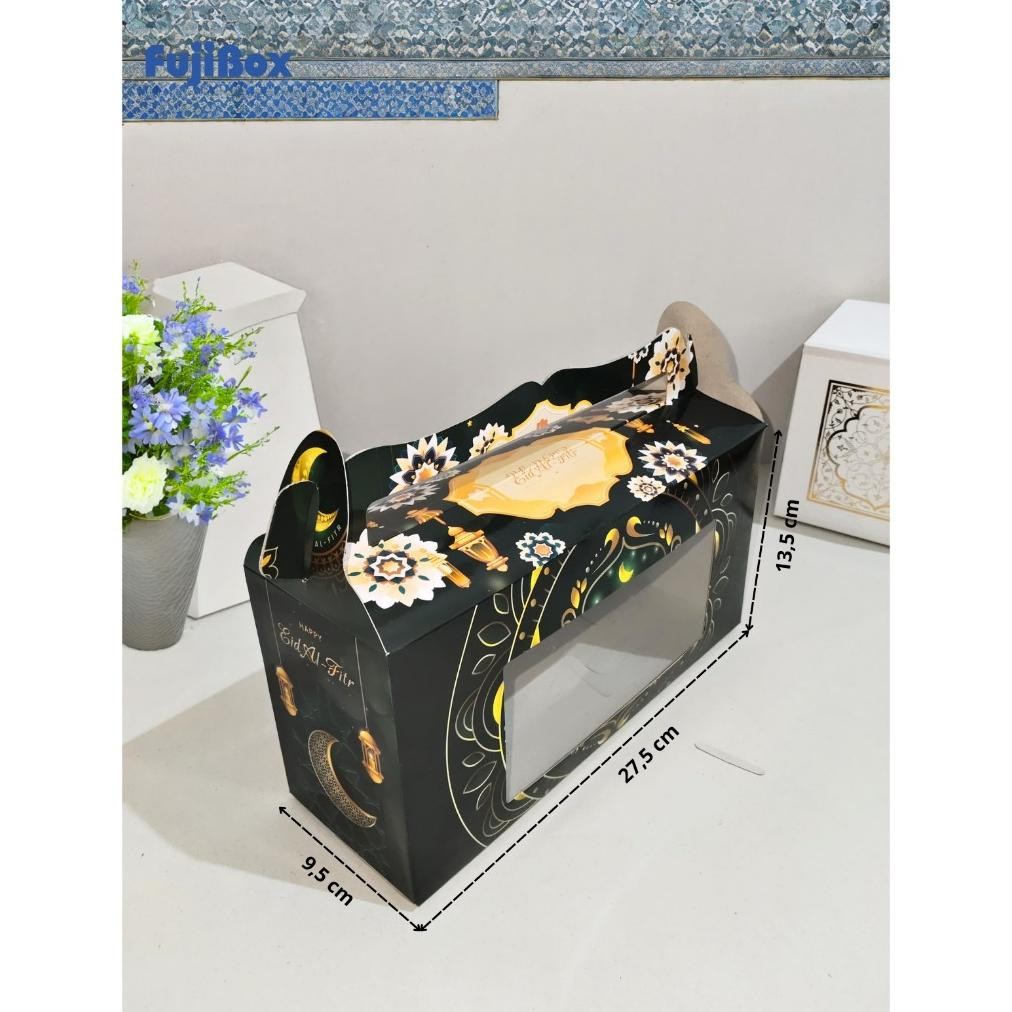 

( 10 PCS ) Fuji Box Dus Box Kotak Tenteng Gable Box Hampers Lebaran Isi 3 Toples Jar 600 ml / 800 ml aSt