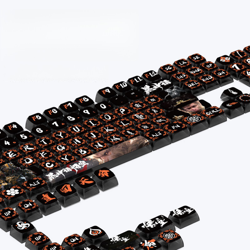 

Hot Selling Black Myth Wukong Keycap Pudding High Content PBT Side Transparent Five-Sided Sublimation ASA Height