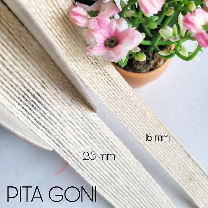 

Baru Pita Goni Putih Tulang 5 Yard Ribbon Karung Rustic Etnik Unik