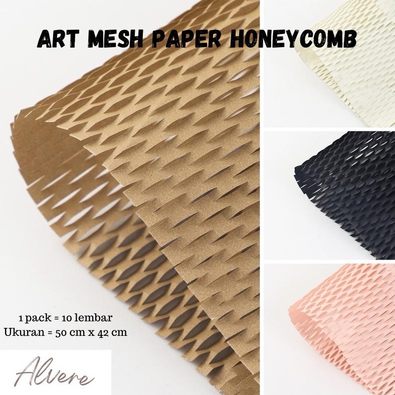 

[10 Lembar] Art Mesh Paper Honeycomb Kertas Anyam Flower Wrapping Kertas Eco Friendly Buket Bunga aSt