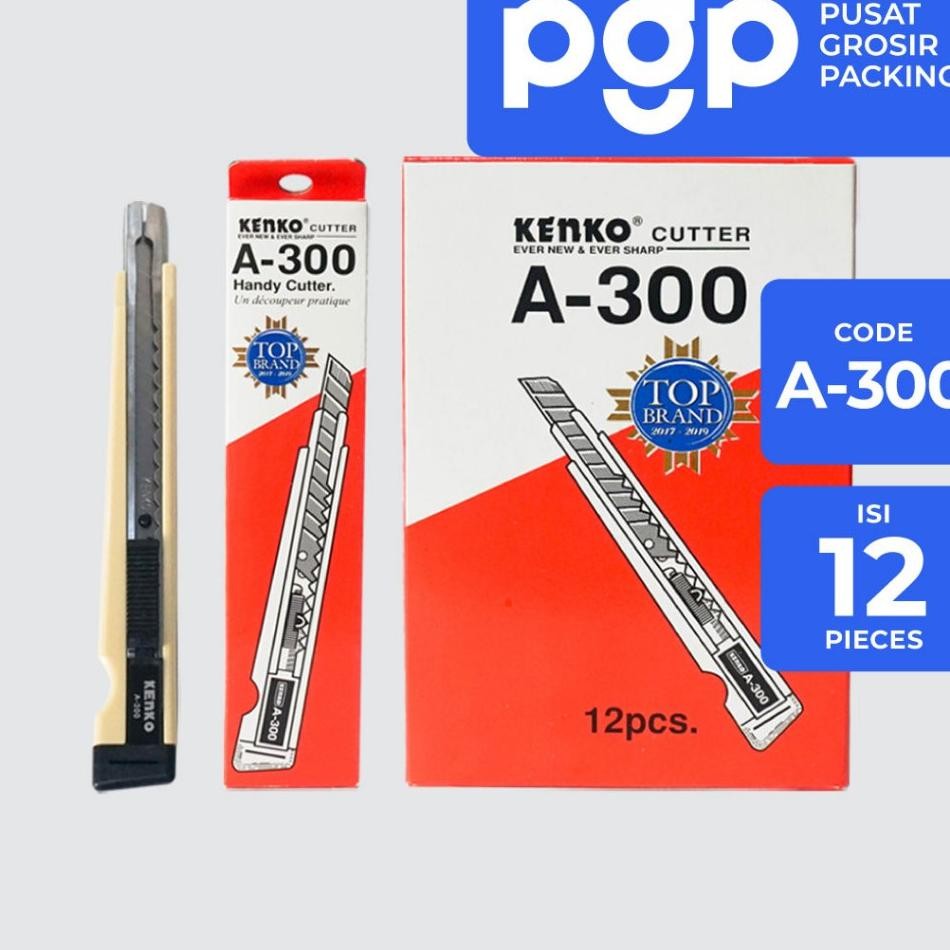 

Kenko Cutter A300 9Mm Blade Pemotong Kertas 1 Box Isi 12 Pa