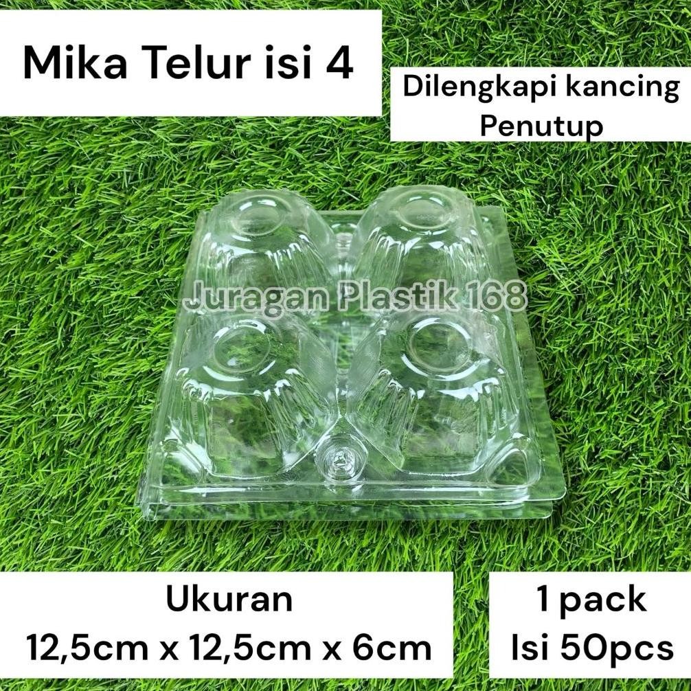 

(ISI 50) MIKA TELUR BEBEK ISI 4 BUTIR ADA PENGUNCI - TRAY EGG aSt