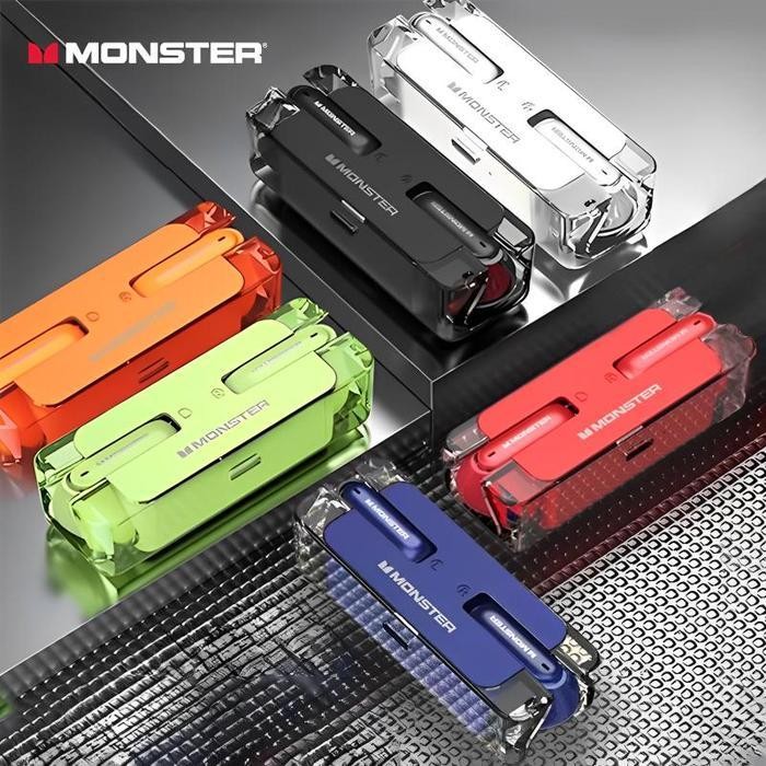 Monster Xkt08 Wireless Bluetooth 5.3 Headset Earphone Earbuds Tws Headphones Telepon Original Dan Te