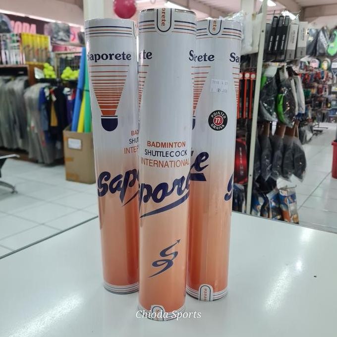 Sale Shuttlecock Shuttle Cock Kok Badminton Bulutangkis Saporete Orange Spin Lancip Pointed Original