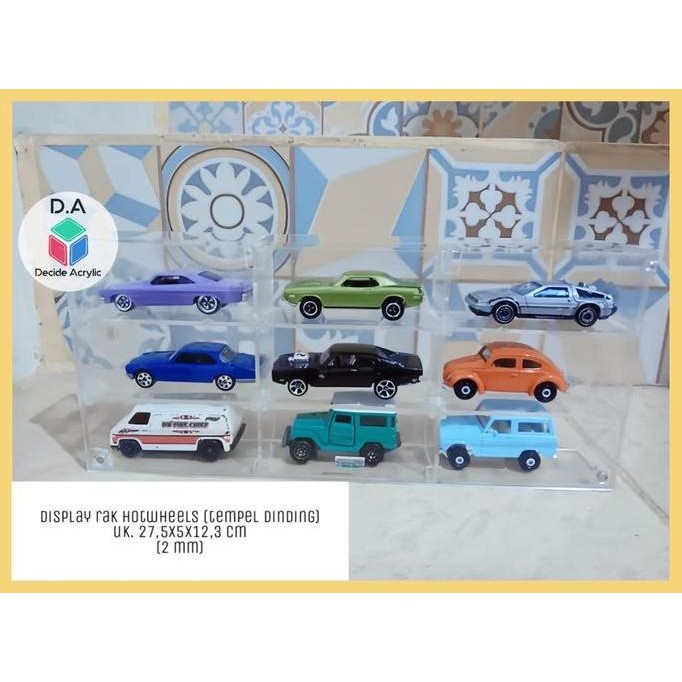 Diskon Rak Display Gantung Akrilik Hotwheels - Wall Mount Diecast Collection