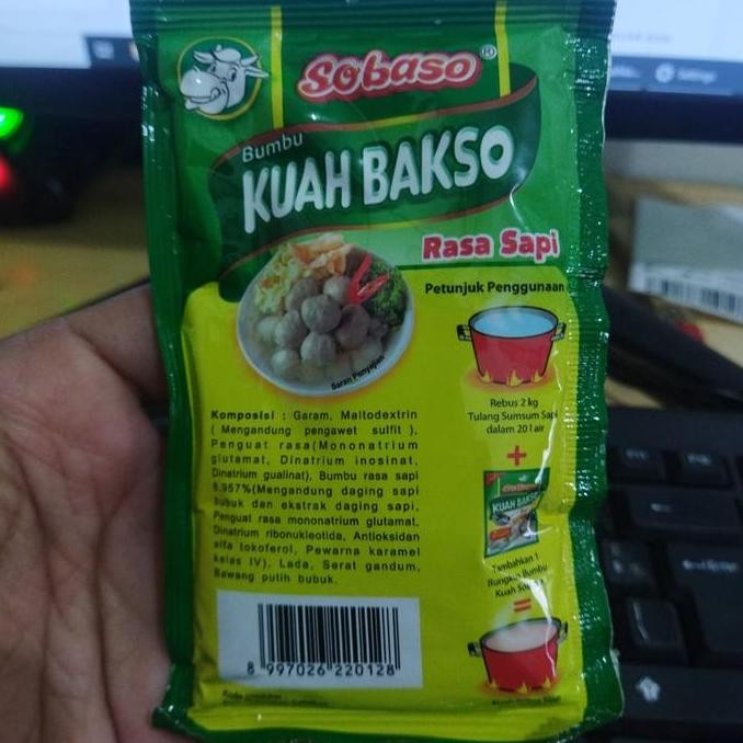 

Promo Bumbu Kuah Bakso Rasa Sapi Sobaso 65Gr (1 Dus Isi 120 Pcs) - Bumbu Instan