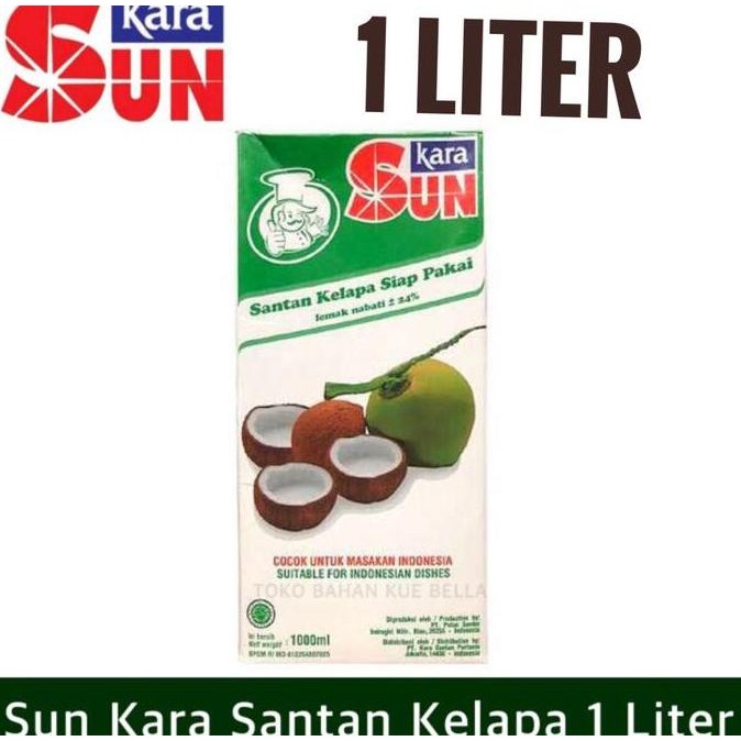 

Promo Sun Kara Santan Kelapa 1 Liter Cair Santan Kelapa Shopee